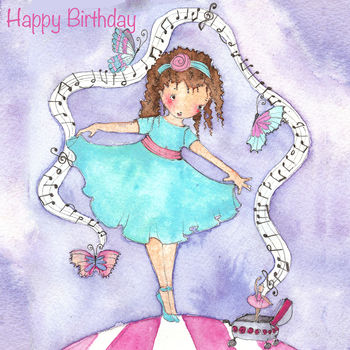 Personalised Ballerina Birthday Card, 5 of 7