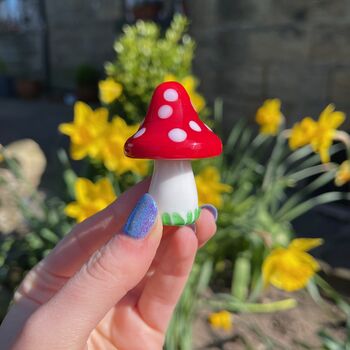 Hand Blown Glass Little Mushroom, 2 of 4