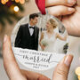 Personalised First Christmas Married Photo Decoration, thumbnail 1 of 9