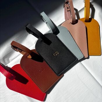 Personalised Vegan Leather Travel Tag, 3 of 9