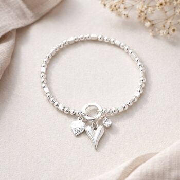 Sisters Forever Linked Heart Bracelet, 2 of 4