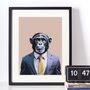 This Monkey Means Business Art Print, thumbnail 1 of 3