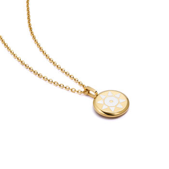 White Solis Aqua Blue Glowing Pendant Necklace With Uv Keyring Torch, 2 of 10