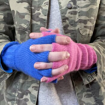 Women's Cashmere Fingerless Gloves, 7 of 11