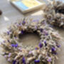 Dried Wreath With Purple Flowers, thumbnail 4 of 5