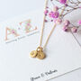 Gold Plated Sterling Silver Stamped Initial Necklace, thumbnail 2 of 12