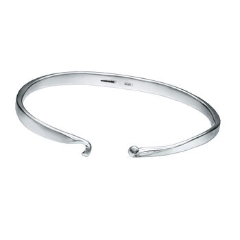 Personalised Oval Sterling Silver Bangle, 6 of 8