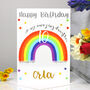 Personalised Rainbow Age Birthday Card, thumbnail 4 of 11