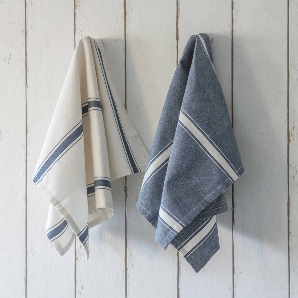 Set Of Two Cotton Tea Towels By The Little House Shop