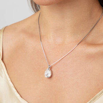 Swarovski Crystal Teardrop Pendant Necklace, 3 of 3