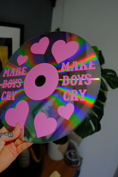 Make Boys Cry Upcycled 12' Laser Disc Decor, 5 of 6