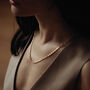 Iconic Coffee Bean Gold Plated Chain Necklace Luxe, thumbnail 2 of 5
