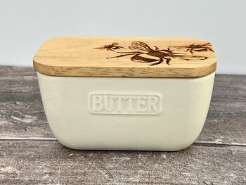 Bee White Butter Dish, 2 of 3