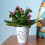 Personalised Floral Heart Plant Pot. Flowerpot For Mum, thumbnail 5 of 6