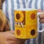 Personalised 'Sunflower Squares' Mug, thumbnail 3 of 4