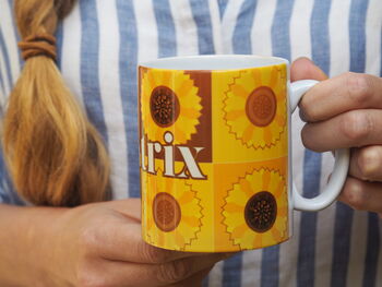 Personalised 'Sunflower Squares' Mug, 3 of 4