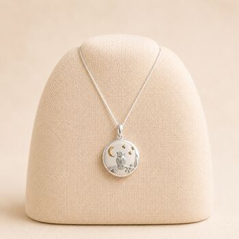 Personalised Sterling Silver And Gold Night Owl Photo Locket Necklace, 3 of 9