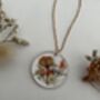 Autumn Pressed Flowers Filled Pendant Necklace, thumbnail 3 of 5