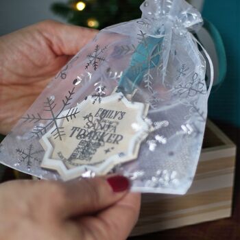 Personalised Santa Tracker Christmas Decoration, 5 of 7