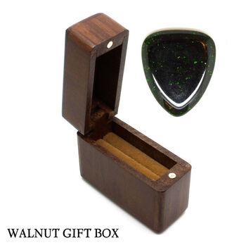 Green Goldstone Guitar Pick / Plectrum In A Gift Box, 3 of 7