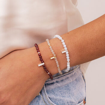 Carnelian And Silver Beads Healing Crystals Bracelet Gift, 4 of 6