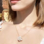 Gold Plated Pearl Cluster Pendant Necklace, thumbnail 2 of 10