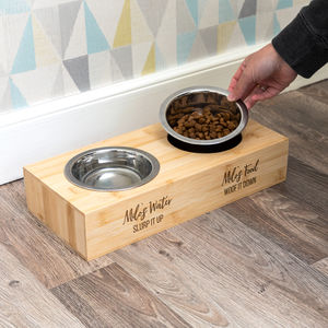 personalized dog bowl set