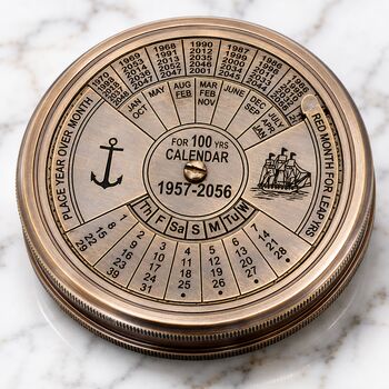 Personalised Three Inches 47th Birthday 100 Year Calendar Compass, 7 of 12