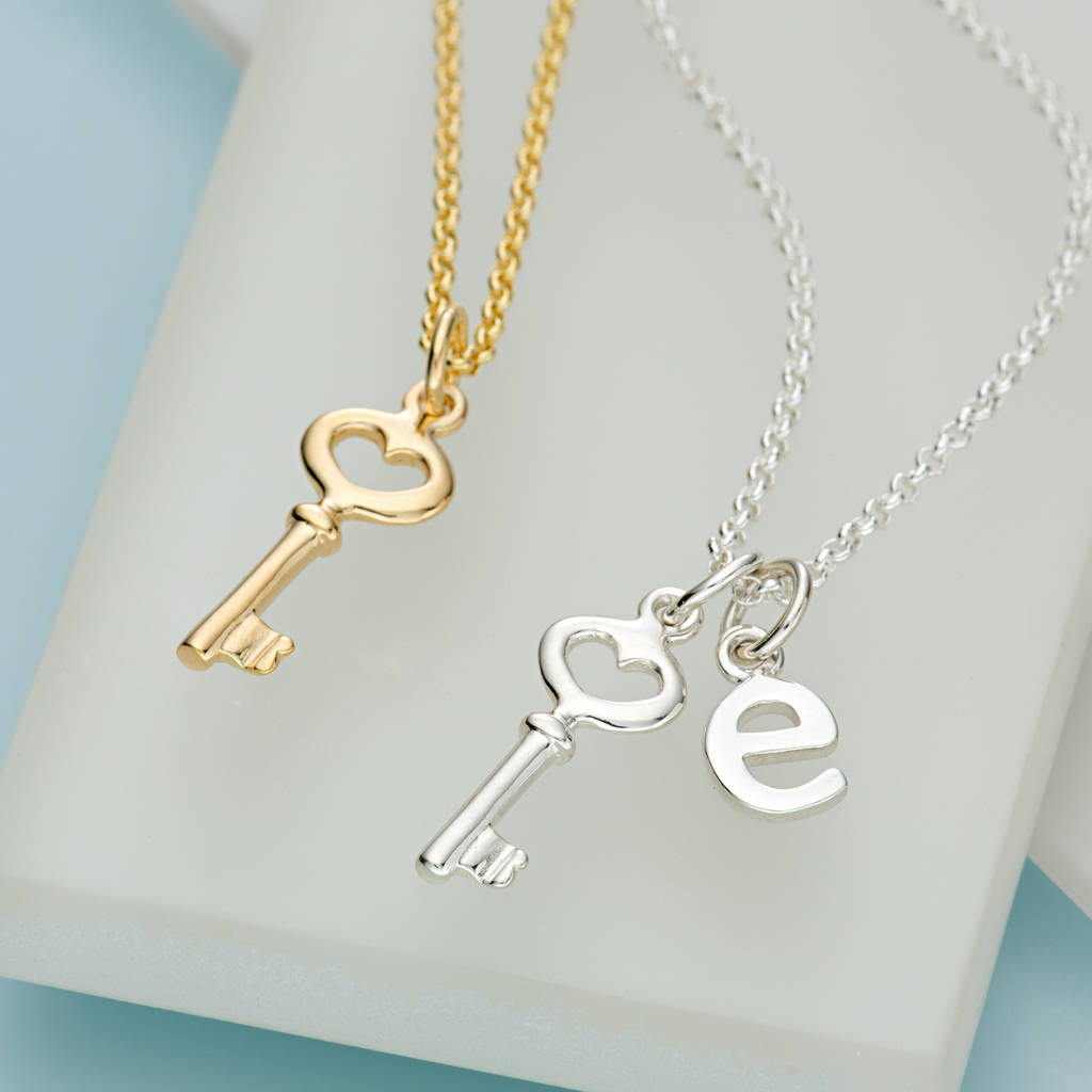Key Necklace, Sterling Silver Or Gold Plated By Lily Charmed ...