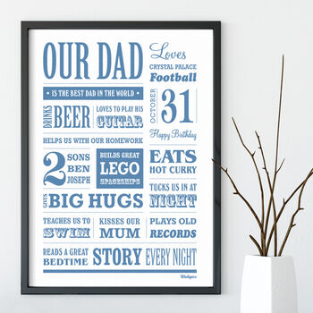 Personalised Dad Memory Word Art Print, 2 of 5