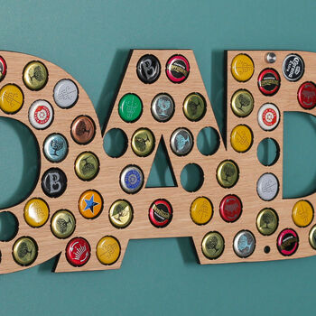 Personalised Dad Bottle Cap Collector For Man Cave, 2 of 2