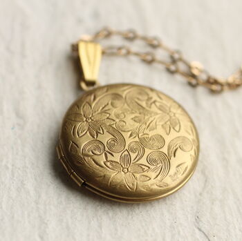 Flower Personalised Locket Necklace With Photos, 3 of 10
