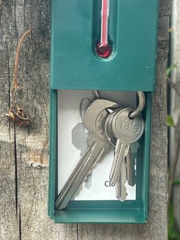 Green Garden Thermometer Key Safe, 4 of 4