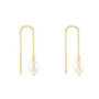 Pearl Threader Earrings, thumbnail 1 of 3