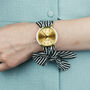 Black Stripe Summer Boho Cloth Women Wristwatch, thumbnail 1 of 8