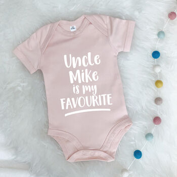 My Uncle Is My Favourite Personalised Babygrow, 3 of 10
