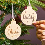 Wooden Engraved Bauble Decoration, thumbnail 1 of 2