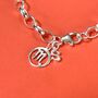Sterling Silver Zodiac Scorpio Initial Charm Bracelet, thumbnail 2 of 3
