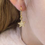 Crystal Star Huggie Hoop Earrings, thumbnail 9 of 9