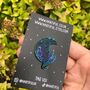 Rainbow Metal Cat Sat On Moon Enamel Pin, thumbnail 5 of 6