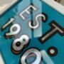 Retro Style Personalised Letter Gold And Glass Sign, thumbnail 4 of 5