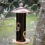 Copper And Black Metal Bird Feeder, thumbnail 1 of 4