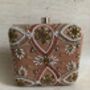 Bronze Embroidered Square Handcrafted Clutch Bag, thumbnail 7 of 7