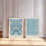William Morris Set Of Two Blue Art Prints, thumbnail 1 of 3