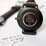 Mr Beaumont Engraved Vegan Watch Black Dial, thumbnail 5 of 5