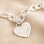 Chunky Figaro Chain And Shell Heart Pendant Necklace, thumbnail 3 of 5