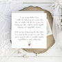 To My Brother On His Wedding Day Personalised Sentimental Card, thumbnail 1 of 6