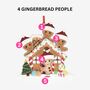 Gingerbread House Christmas Tree Decoration With Personalised Name, thumbnail 4 of 4