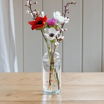 Personalised Family Birth Flower Stem Glass Vase, 3 of 6