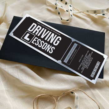 Personalised Metallic Style Driving Lesson Voucher Gift, 3 of 4